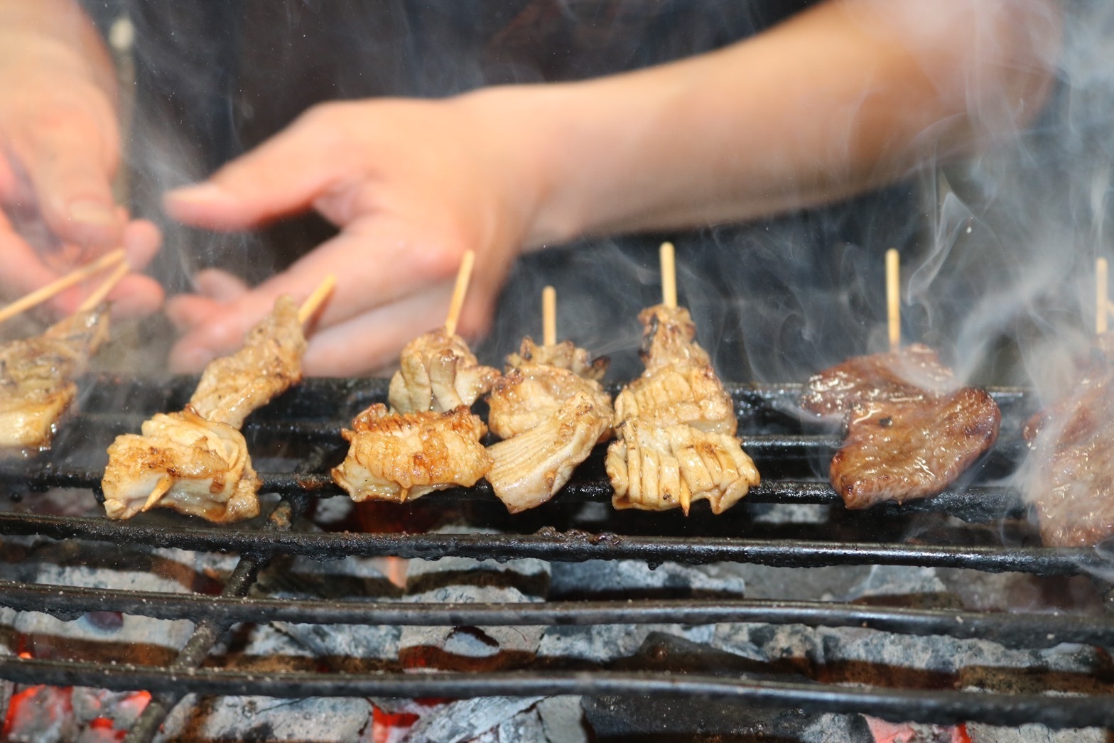 串焼三玄の串焼風景1